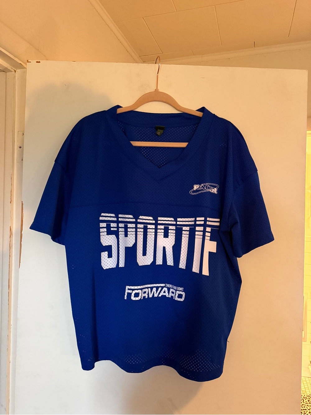 wild fable Royal Blue SPORTIF Graphic V-Neck Tee